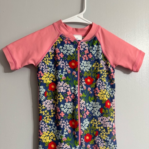 Hanna Andersson Pink and Blue Rashguard Swimwear Size 3T - Picture 4 of 8